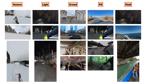 Sample Clips Exhibiting Challenges